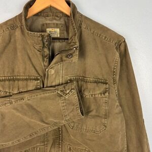 Marine Layer Men's Medium Olive Green Maddock Distressed Military Utility Jacket